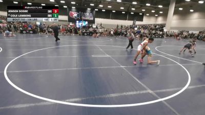 106 lbs Champ. Rd Of 128 - Cole Lemberg, Demolition Wrestling Club vs Jensen Sosbe, Southport Wrestling Club