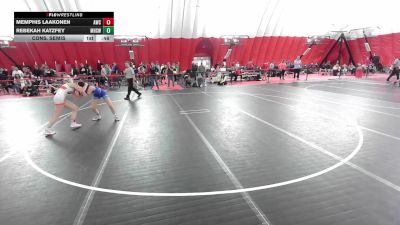 16U Girls - 120 lbs Cons. Semis - Memphis Laakonen, Ashland Wrestling Club vs Rebekah Katzfey, Mukwonago High School Wrestling