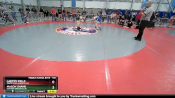 105 lbs Cons. Round 2 - Laedyn Mills, White River Hornets WC vs Mason Shank, Eastern Oregon Elite