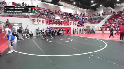 JH 138 lbs Champ. Round 2 - Kalliyah Humphries, WESTMOORE vs Paisley Campbell, CORDELL