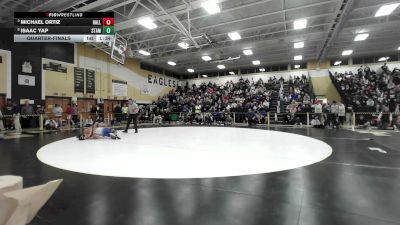 120 lbs Quarterfinal - Michael Ortiz, Hall vs Isaac Yap, Stamford