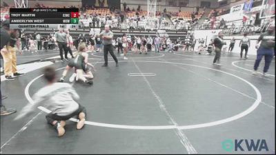 80-85 lbs Quarterfinal - Troy Martin, D3 Wrestling Cluib vs Amberlynn West, Midwest City Bombers Youth Wrestling Club