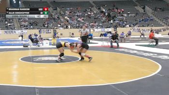 132 lbs Cons. Round 1 - Brannan Ransom, Harrison County vs Allie Singhoffer, Southwestern