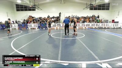 150 lbs Champ. Round 1 - Clinton Martinez, San Luis Obispo vs Turner Yanagisawa, Mayfair