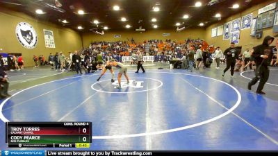 120 lbs Cons. Round 4 - Troy Torres, Calvary Chapel vs Cody Pearce, Dos Pueblos