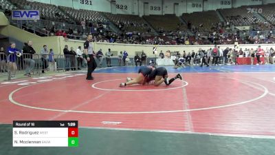 130 lbs Round Of 16 - Sophie Rodriguez, Westmoore Wresting vs Nicole Mcclennan, Broken Arrow Girls Junior High