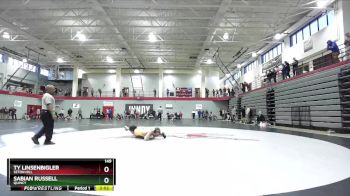 149 lbs Cons. Round 5 - Ty Linsenbigler, Seton Hill vs Sabian Russell, Quincy