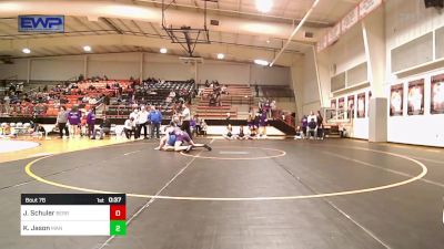 157 lbs Consi Of 4 - JJ Schuler, Berryhill High School vs Kayden Jason, Mannford High School