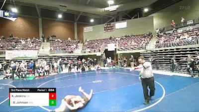 87 lbs 3rd Place Match - Bentley Johnson, Green River Grapplers vs Kyler Jenkins, Delta Wrestling Club