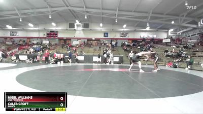 285 lbs Cons. Round 3 - Nigel Williams, UNC Pembroke vs Caleb Groff, Quincy
