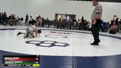 55 lbs Round 4 (6 Team) - Finnegan Moehle, Missouri Gold vs Brooks Riesen, Fort Hammers