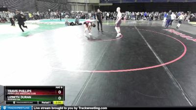 65 lbs Quarterfinal - Travis Phillips, Moses Lake Wrestling Club vs Lizbeth Duran, Washington