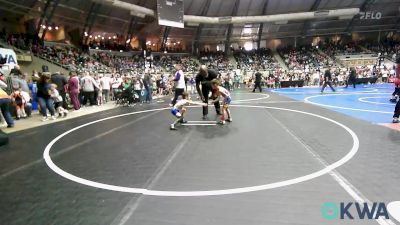 46 lbs Round Of 32 - Bronson Marlar, Newkirk Takedown Cub vs Knoxson Leslie, Choctaw Ironman Youth Wrestling