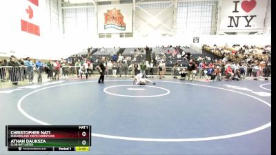 120 lbs Cons. Round 5 - Athan Dauksza, Club Not Listed vs Christopher Nati, Guilderland Youth Wrestling