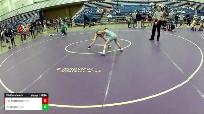 14U Boys - 75 lbs 7th Place Match - Crosby Mathews, Black Fox Wrestling Academy vs Noah Shultz, Pennsylvania