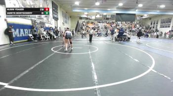 130 lbs Cons. Round 3 - Alisin Yeager, Etiwanda vs Jadeyn Montgomery, Rancho Cucamonga