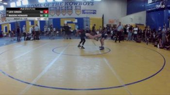 120 lbs Cons. Round 3 - Levi Green, Rogue Wrestling Academy vs Mason Howard, North Port HIgh School