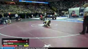 106 lbs Champ. Round 1 - Forrest McMannes, Bolivar vs Reign Creech, Hannibal