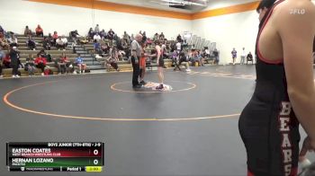 J-9 lbs Cons. Semi - Easton Coates, West Branch Wrestling Club vs Hernan Lozano, PACK732
