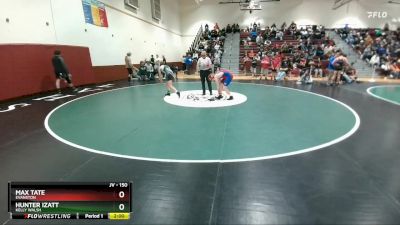 150 lbs Cons. Round 3 - Hunter Izatt, Kelly Walsh vs Max Tate, Evanston