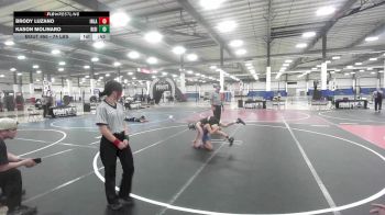 74 lbs 2nd Place - Brody Luzano, Inland Elite WC vs Kason Molinaro, Rising Sun WC