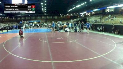 144 lbs Champ. Round 1 - Brandon Rizo, Christopher Columbus H S vs King Orvosh, West-Oak
