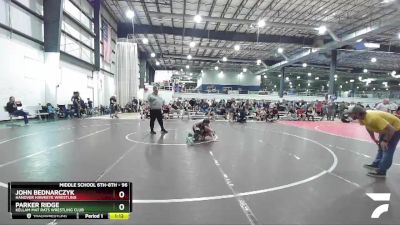 96 lbs Round 5 - Parker Ridge, Kellam Mat Rats Wrestling Club vs John Bednarczyk, Hanover Hawkeye Wrestling