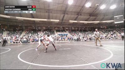 100 lbs Semifinal - Liam Hayes, Carl Albert vs Aaliyah Coombes, Wyandotte Youth Wrestling