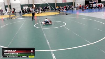 100 lbs 1st Place Match - Rocco Gambaiana, MWC Wrestling Academy vs Carson Foote, Midwest Destroyers