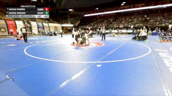 285 Class 2 lbs 3rd Place Match - Justin Wright, Excelsior Springs vs Lucas Parris, Logan-Rogersville