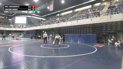 189 lbs Quarterfinal - Will DiDomenico, Bechtelsville vs Sincere Embry, Wurtsboro
