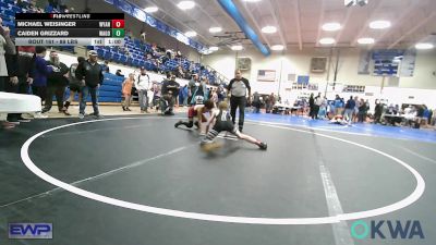 88 lbs 3rd Place - Michael Weisinger, Wyandotte Youth Wrestling vs Caiden Grizzard, Wagoner Takedown Club