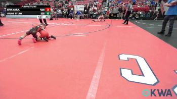40 lbs Semifinal - Erik Avila, Ponca City Wildcat Wrestling vs Atlas Tyler, Derby Wrestling Club