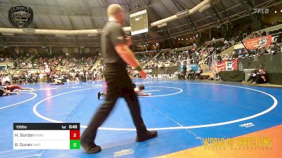 135 lbs Consi Of 8 #1 - Hunter Gordon, Ranger 47 Wrestling Club vs Benjamin Duran, Unattached