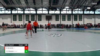 124-131 lbs Cons. Round 2 - Benjamin Messier, Naperville North High School vs Christopher Gerardo, Dundee Crown