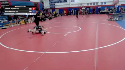 124 lbs Finals (2 Team) - Lainie Burkhart, Simpson (2) vs Aliana Rauter, Wisconsin - Oshkosh