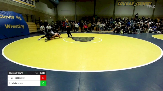 193 lbs Consi Of 16 #2 - David Rapp, Central vs Lucas Mata, Sunnyside (AZ)