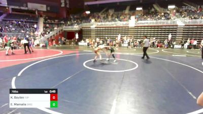 78 lbs Consi Of 8 #2 - Kannin Boylen, Top Of The Rock WC vs Easton Mamalis, Green River Grapplers