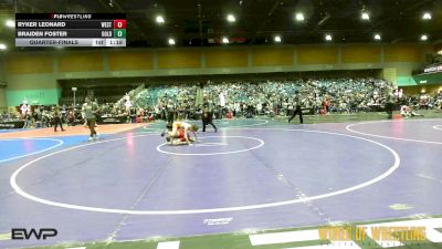 89 lbs Quarterfinal - Ryker Leonard, Westshore Wrestling Club vs Braiden Foster, Gold Rush Wrestling Academy