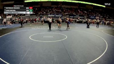 D 2 150 lbs Cons. Round 3 - Luke Michel, Prairieville vs Nayssiah Ebanks, McKinley