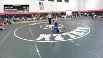 120 lbs Champ. Round 2 - Nathan Powers, Frankfort (LINCOLN-WAY EAST) vs Allen Woo, Lombard (MONTINI)