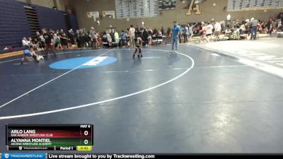 53 lbs Cons. Semi - Alyanna Montiel, Ascend Wrestling Academy vs Arlo Lang, Oak Harbor Wrestling Club