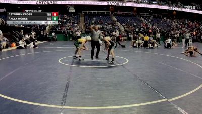 2A 113 lbs Cons. Round 3 - Stephen Cross, Trinity vs Alex Monks, Bunn High School