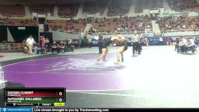 D3-150 lbs Semifinal - Nathaniel Gallardo, Sahuarita Hs vs Zayden Cundiff, Florence Hs