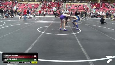 125 lbs 1st Place Match - Briggs Terrill, Ark City Takedown Wrestling Cl vs Jasper Johns, SAW