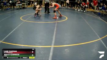 113 lbs Champ. Round 1 - Lane Chapman, Ak. Springfield vs Rocco Czarnecki, Cvca