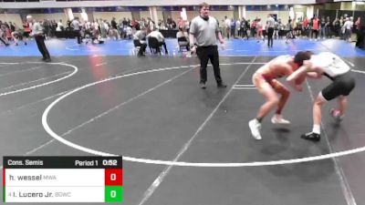 7th - 8th grade - 123 Cons. Semis - Hayden Wessel, Moen Wrestling Academy vs Isaac Lucero Jr., Big Game Wrestling Club