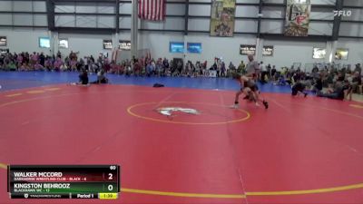 60 lbs Semis (4 Team) - Walker McCord, DARKHORSE WRESTLING CLUB - BLACK vs Kingston Behrooz, BLACKHAWK WC