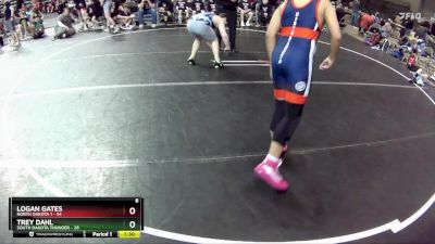 140 lbs Round 3 (4 Team) - Trey Dahl, South Dakota Thunder vs Logan Gates, North Dakota 1