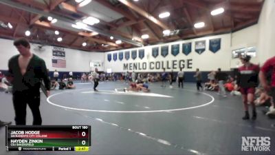 133 lbs Cons. Round 2 - Jacob Hodge, Sacramento City College vs Hayden Zinkin, CSU Bakersfield